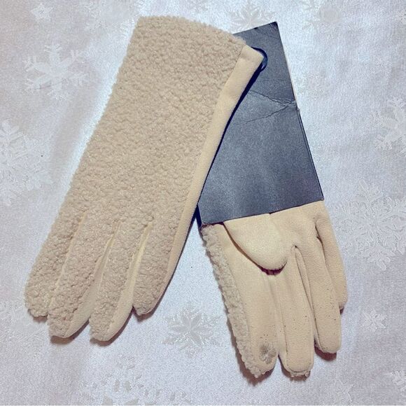 Vince Camuto Gloves Cream Sz Medium NWT Gorgeous - Picture 3 of 6